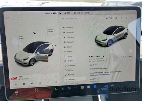 2021 Tesla Model Y from USA, damaged, VIN 5YJYGDEE5MF106915